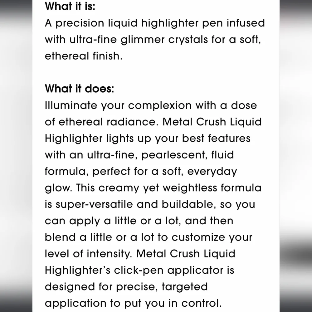 🆕 🥀Kat Von D Metal Crush Liquid Highlighter in Roseshock 🌹🥀⚡